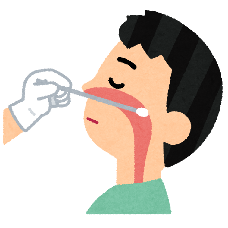 鼻の検体採取イラスト